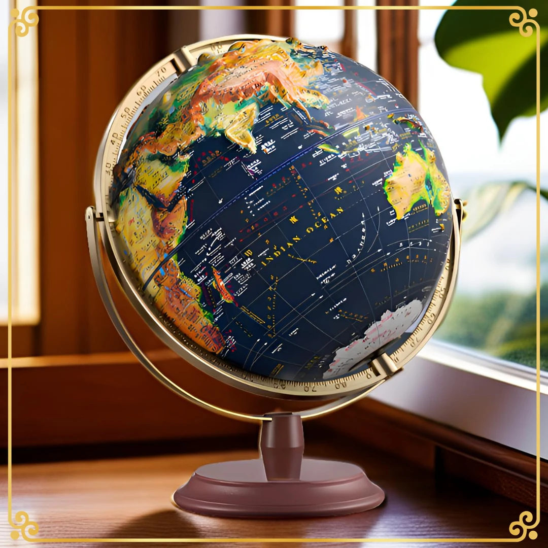 高差浮雕地球仪儿童启蒙3d立体凹凸大尺寸高档摆件学习学生专用