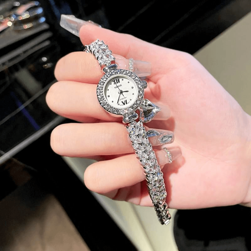 美人鱼手表女小众轻奢时尚名牌正品女士高级感麦穗满钻满天星手链