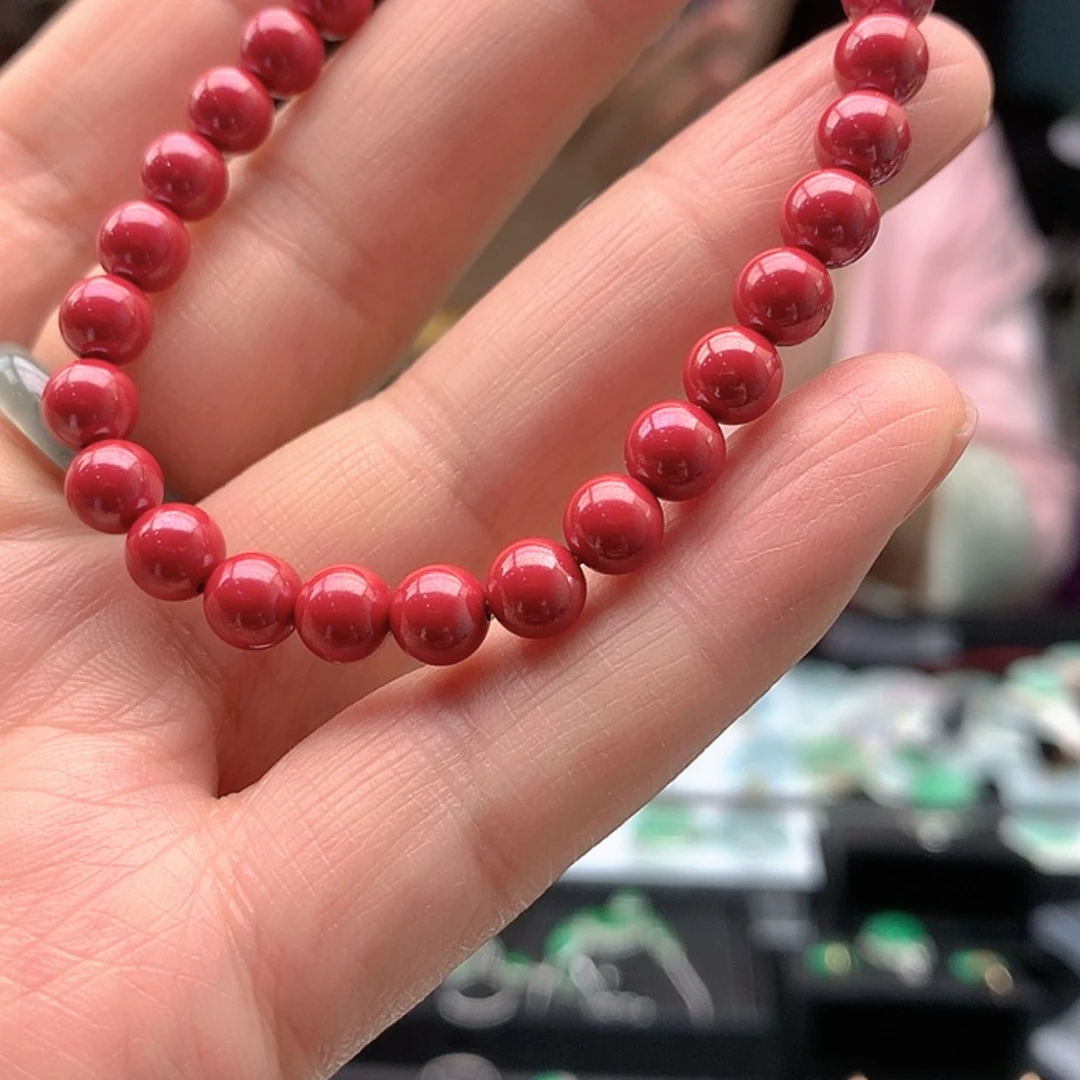 【闪购商品】查罗石手绳合金浅**笑