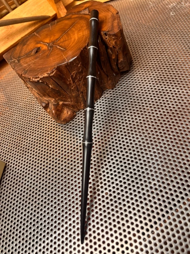 纯手工 紫光檀竹节发簪