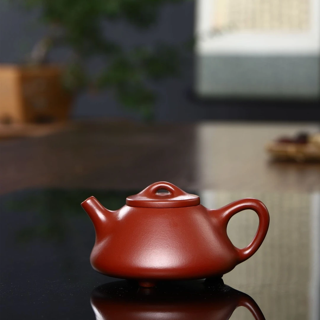 厂家直销紫砂壶原矿大红袍茶壶子冶石瓢半手小容量手工泡茶具