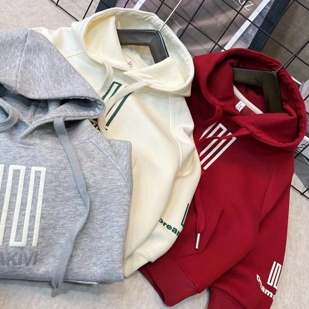 儿童连帽卫衣长袖男童女童时尚休闲洋气百搭宽松套头中大童韩版