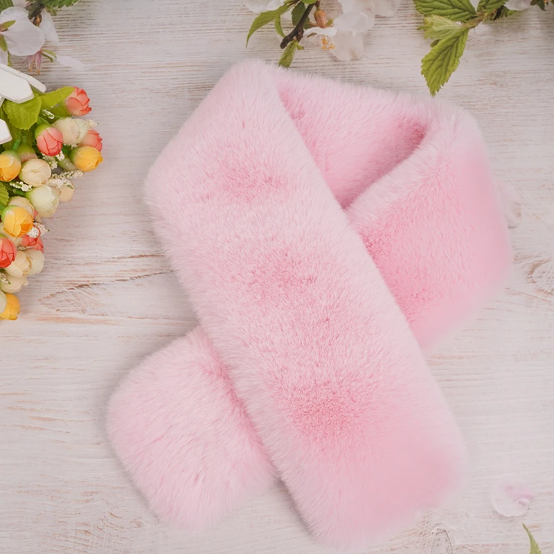 保暖毛绒围巾环保毛围脖加厚百搭好看毛绒围脖围巾