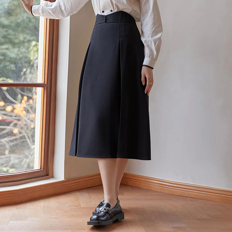 独束大码女鱼骨半身裙高腰显瘦A字裙22DY1205/22DY1206/84548