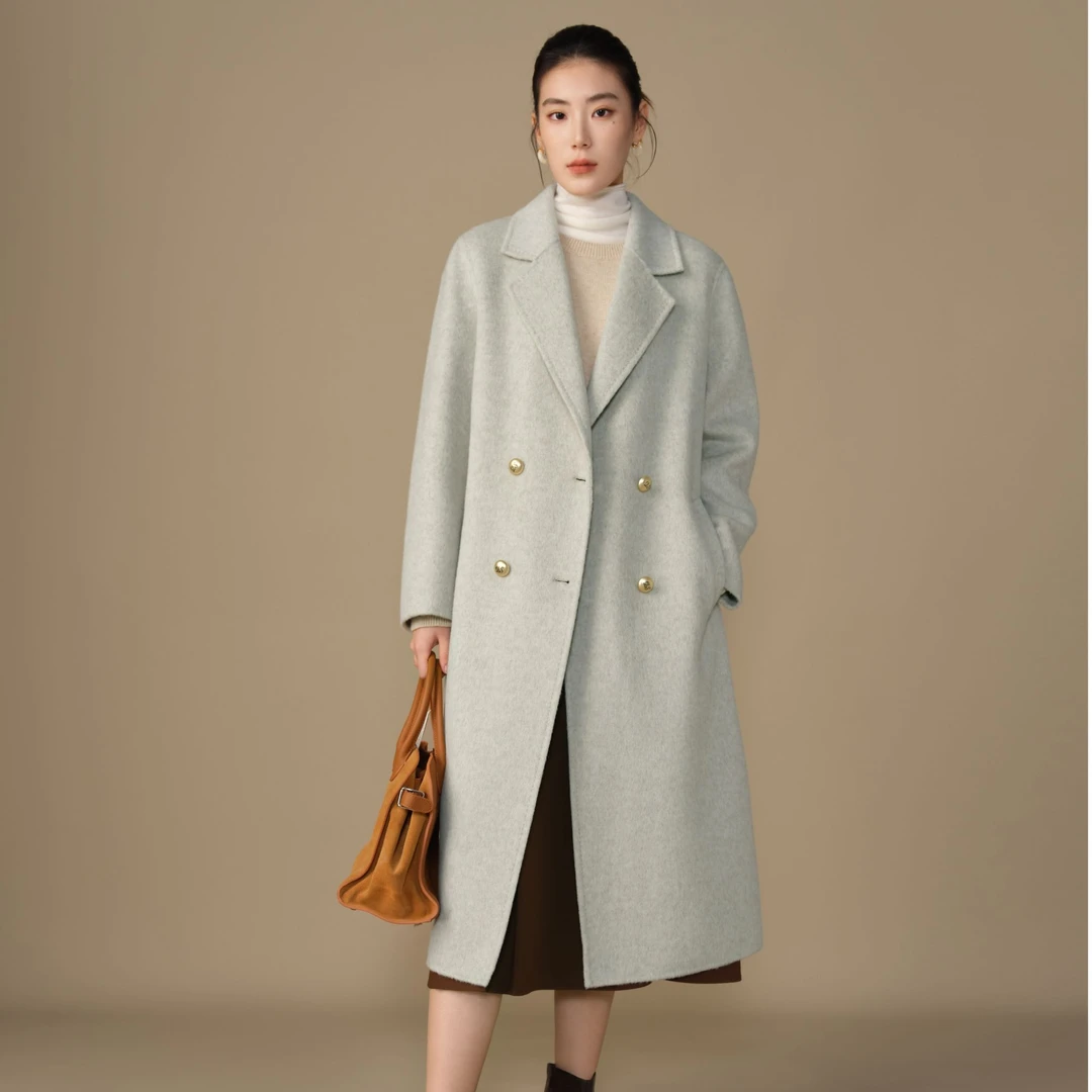 独束微胖大码女装【多色可选】高级感气质时尚毛呢大衣24DS84269