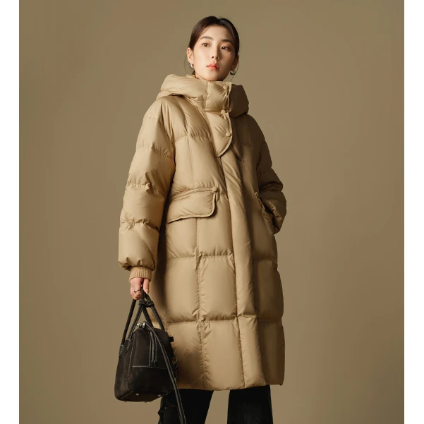 微胖大码女装连帽长款微胖MM包容显瘦外套24DS84146