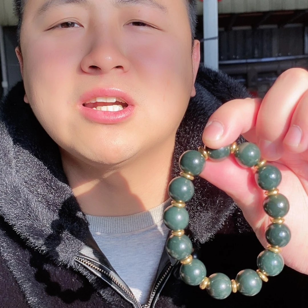 【闪购商品】和田玉手链未镶嵌纯天然和田玉/14手串30