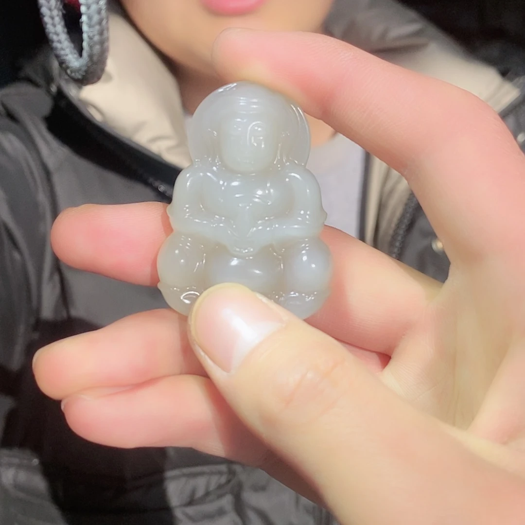 【闪购商品】和田玉颈饰未镶嵌纯天然和田玉观音380