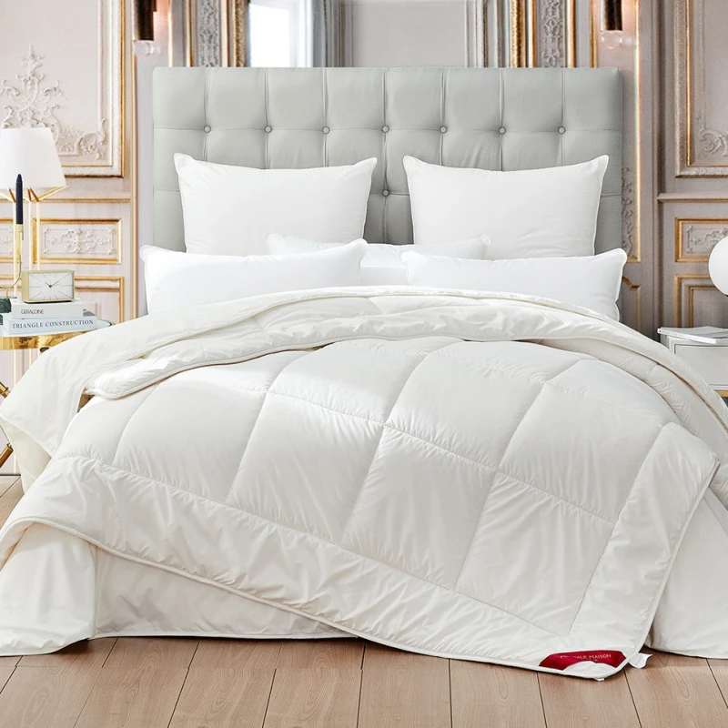 梦洁家纺加厚美颂馨雅抗菌蚕丝澳洲羊毛二合一被秋冬被梦洁旗舰