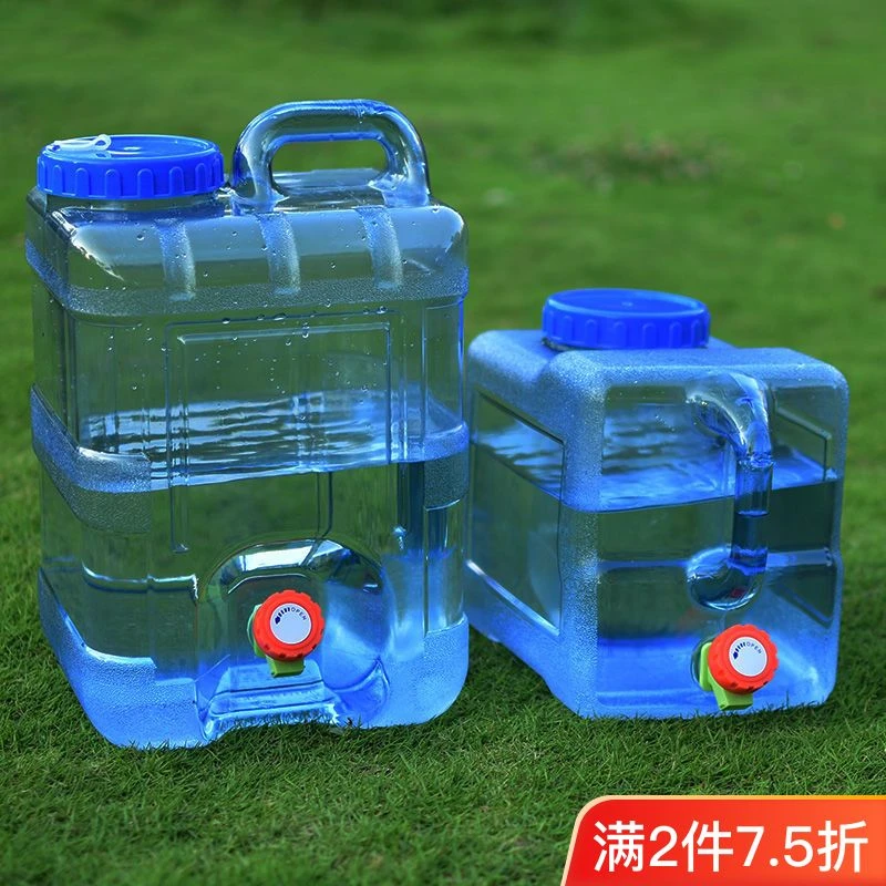 户外水桶车载自驾储水箱纯矿泉水家用储水用蓄水塑料桶带盖带龙头