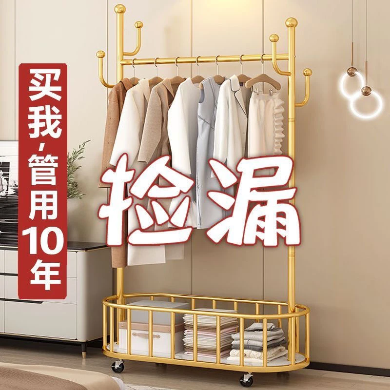 衣架落地立式卧室挂衣架可移动家用客厅网红轻奢晾衣架简易衣帽架