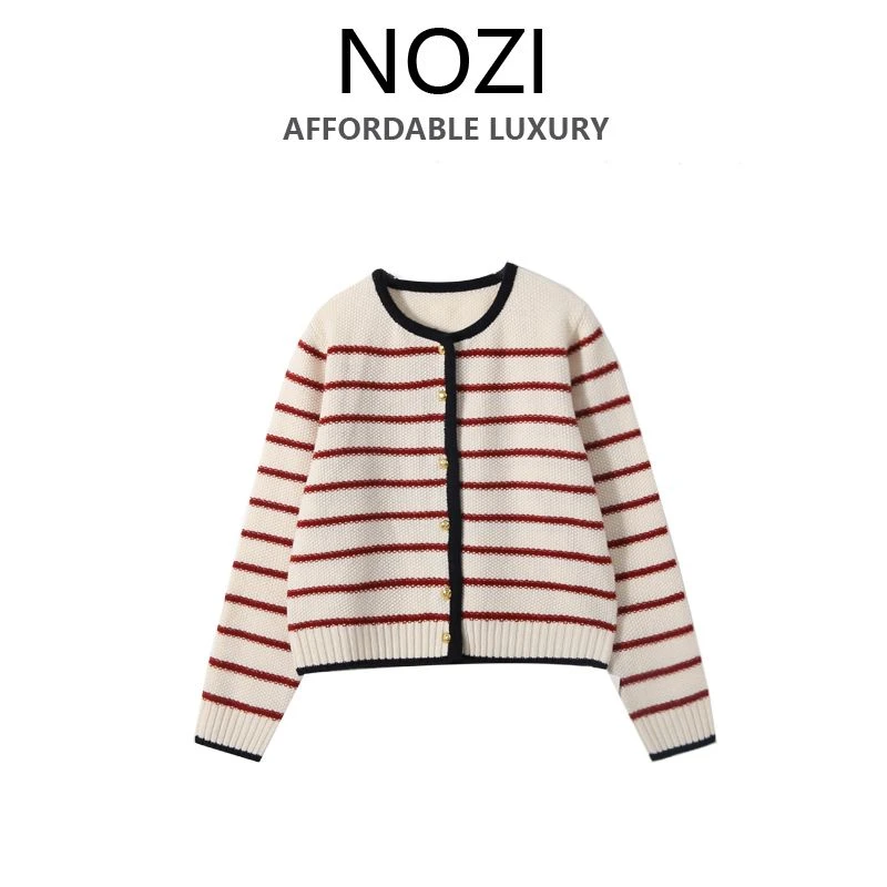 【NOZI】女装针织衫高定轻奢风2024新款洋气3772