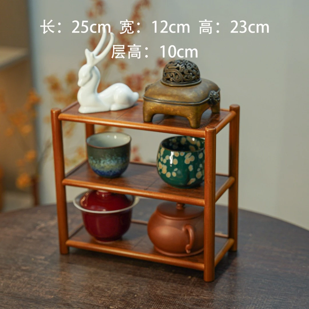 【素味】非遗主编楠竹茶棚纯手工竹制茶壶杯架茶具收纳展示架茶棚