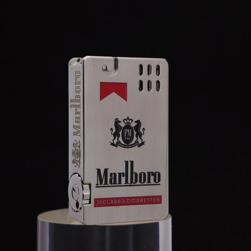 手工黄铜高档煤油打火机机械弹射点火手工烤漆万宝路打火机男士礼