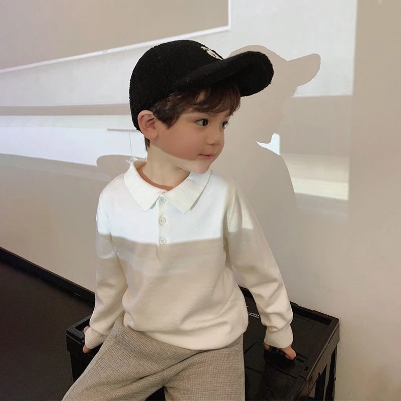 男童毛衣2024年秋冬新款中小儿童酷帅气质针织衫男宝宝内搭打底衫
