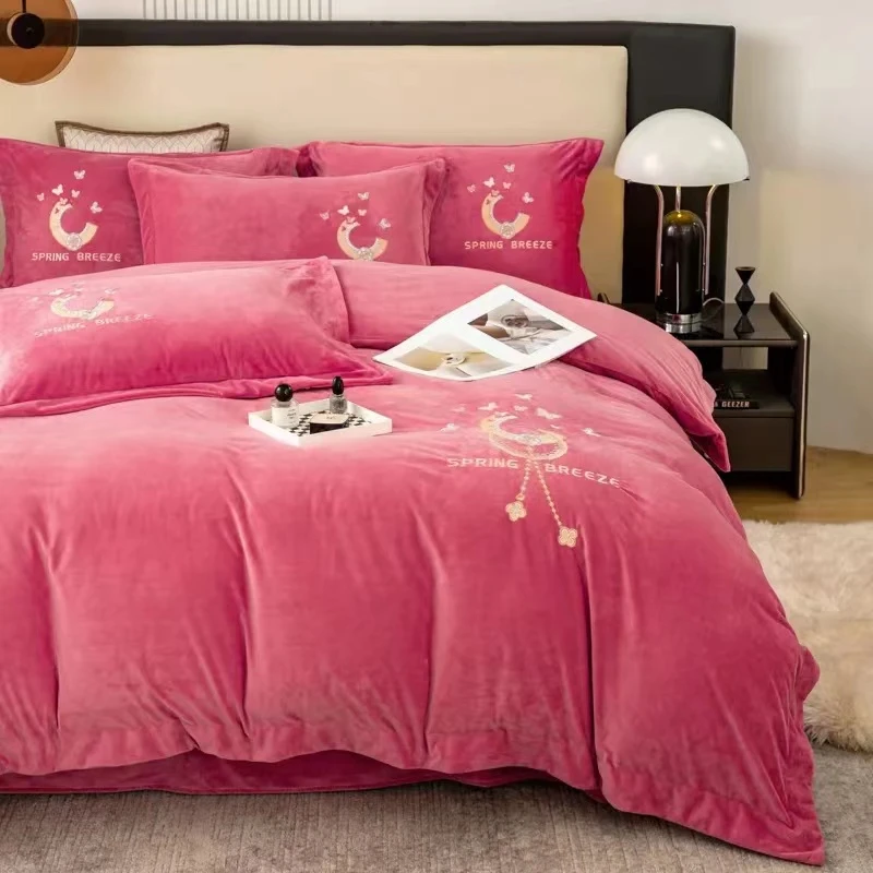 BOQIMENG/帛绮梦高端 刺绣 贴布绣牛奶棉 四件套 加厚保暖 床品