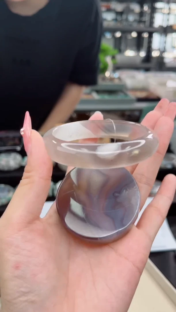 【闪购商品】石英质玉手镯未镶嵌58圈口（赠品镯心）3540308