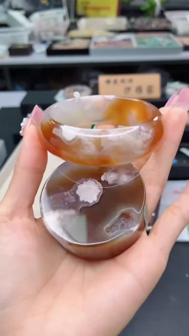 【闪购商品】石英质玉手镯未镶嵌52圈口（赠品镯心）S9655