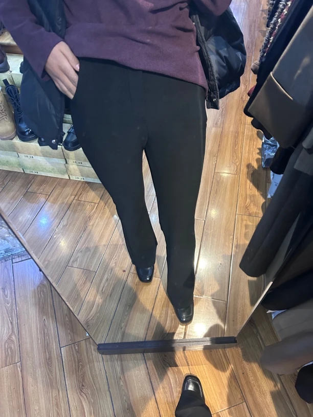 韩尤简同款百搭修身微辣裤加绒裤子