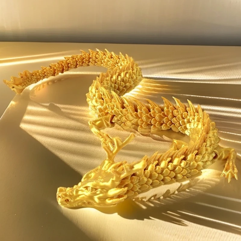 网红3d打印中国龙摆件关节可活动神龙工艺品创意玩具龙年礼物摆件