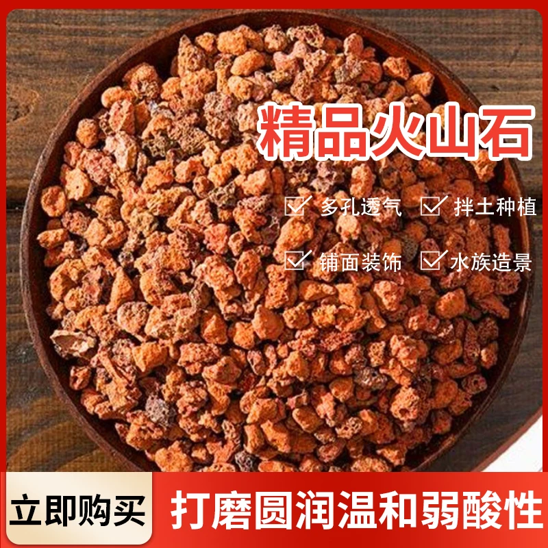 天然红火山石养鱼水族过滤石多肉兰花专用拌土火山岩颗粒种植铺面