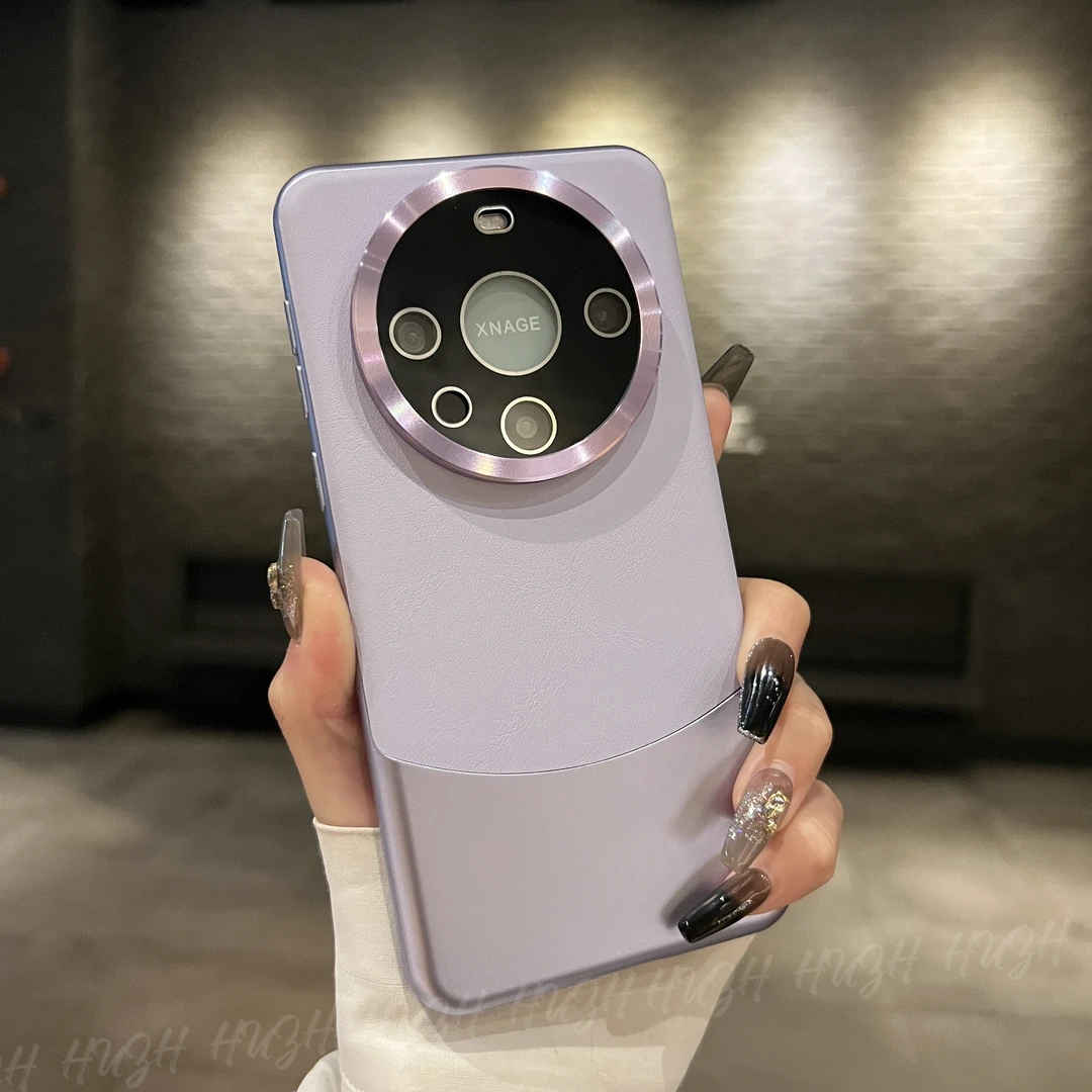 高品质华为mate40pro手机壳遥遥领先mate60时尚皮质拼色镜头全包
