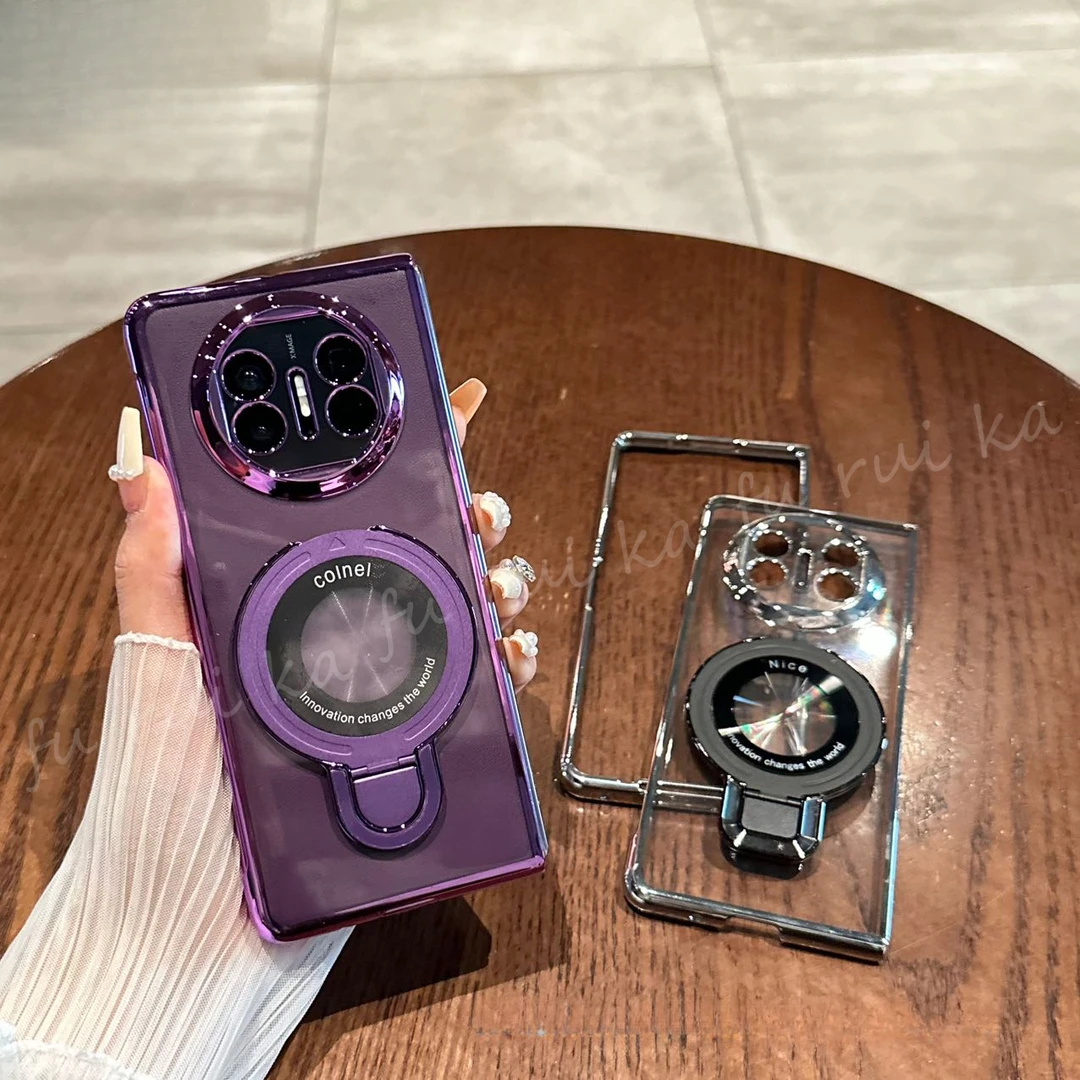 磁吸支架适用华为matex5手机壳matex5折叠屏超薄透明全包不发黄硬
