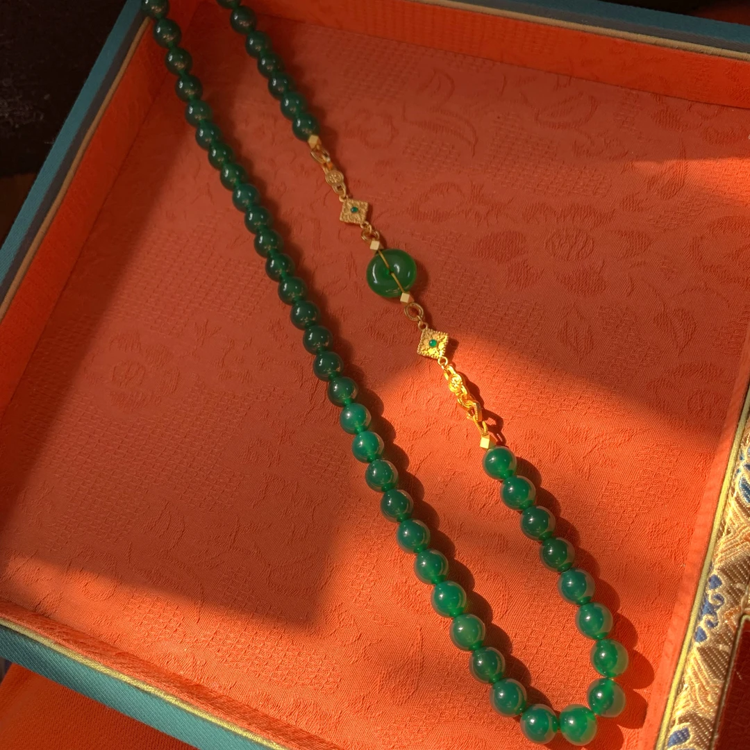 合金项链 辰曦同款【翠珠子】项链