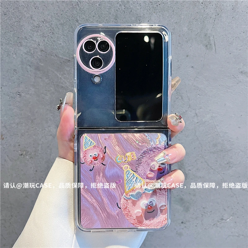 （OPPOfindN3flip系列）折叠羽纱适用OPPOfindN3flip手机壳防摔爆款