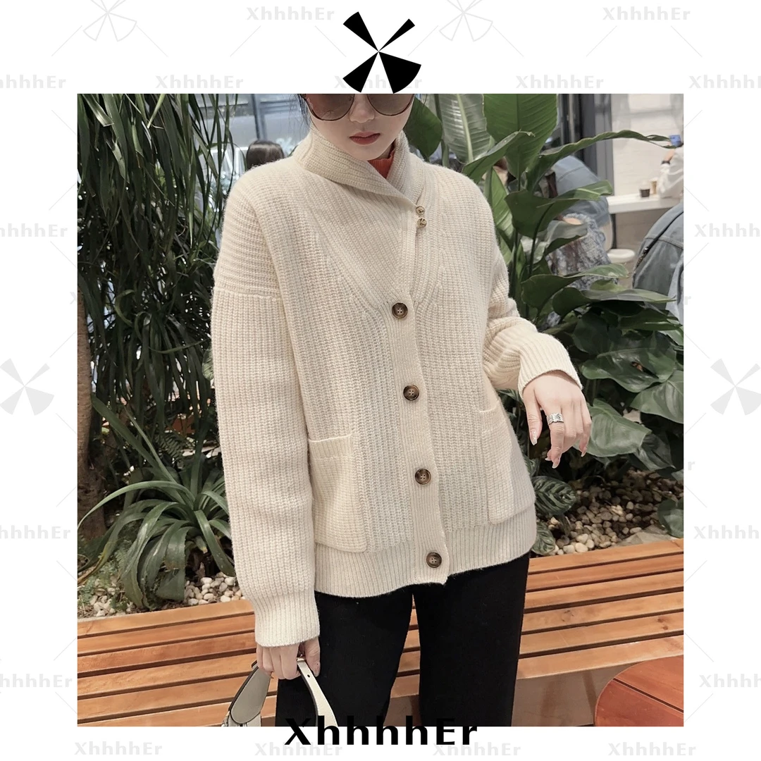 辛儿/小个子“90羊毛10羊绒”软糯保暖设计感针织青果领开衫XZY1199