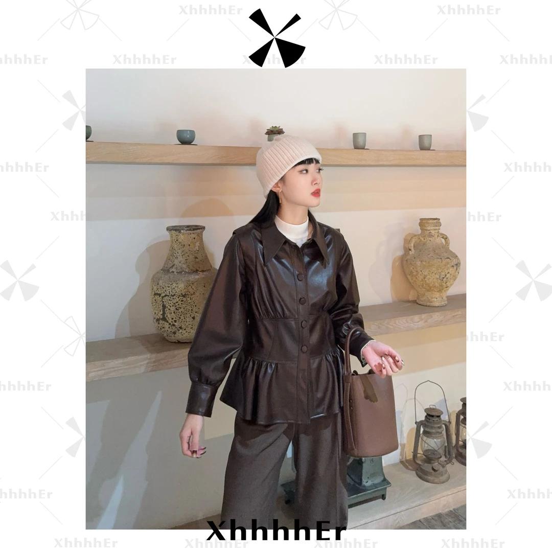 辛儿/小个子“精英佳人”法式复古外套短款气质百搭皮衣XXY1716