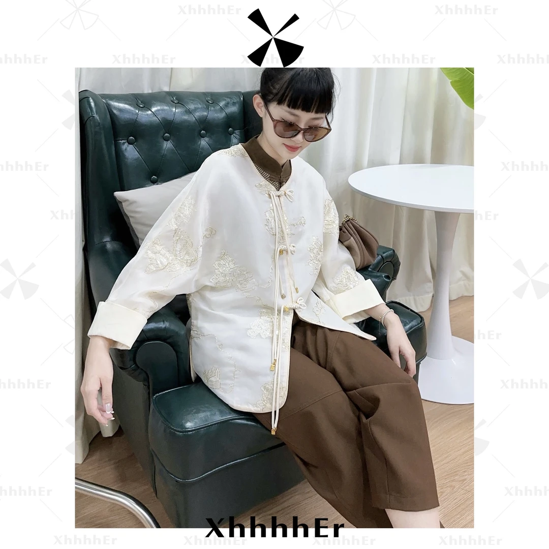 辛儿/小个子【沉鱼落雁】春季名媛小众重工中式罩衫外套XXY1651