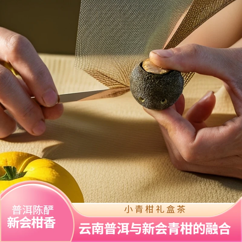 昱申源小青柑礼盒装云南普洱茶熟茶新会小青柑的奇妙结合清香醇厚