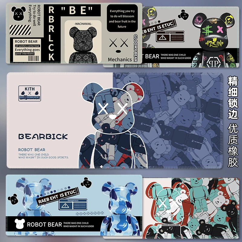 积木熊鼠标垫超大男女生电脑笔记本键盘垫暴力熊游戏电竞办公桌垫