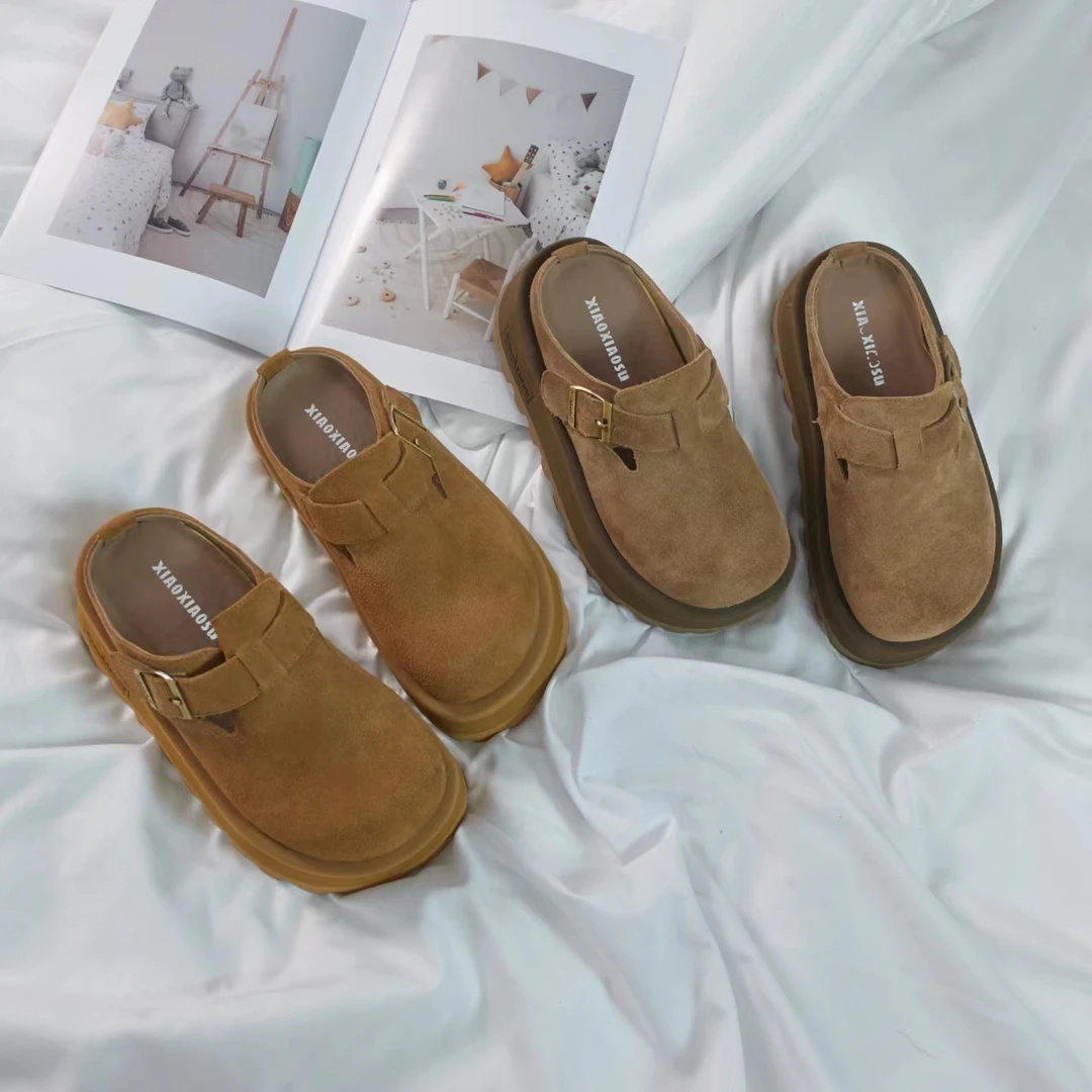 小小苏【吐司勃肯拖】走秀玛丽珍拖鞋女时尚百搭松糕厚底摇摇鞋圆头