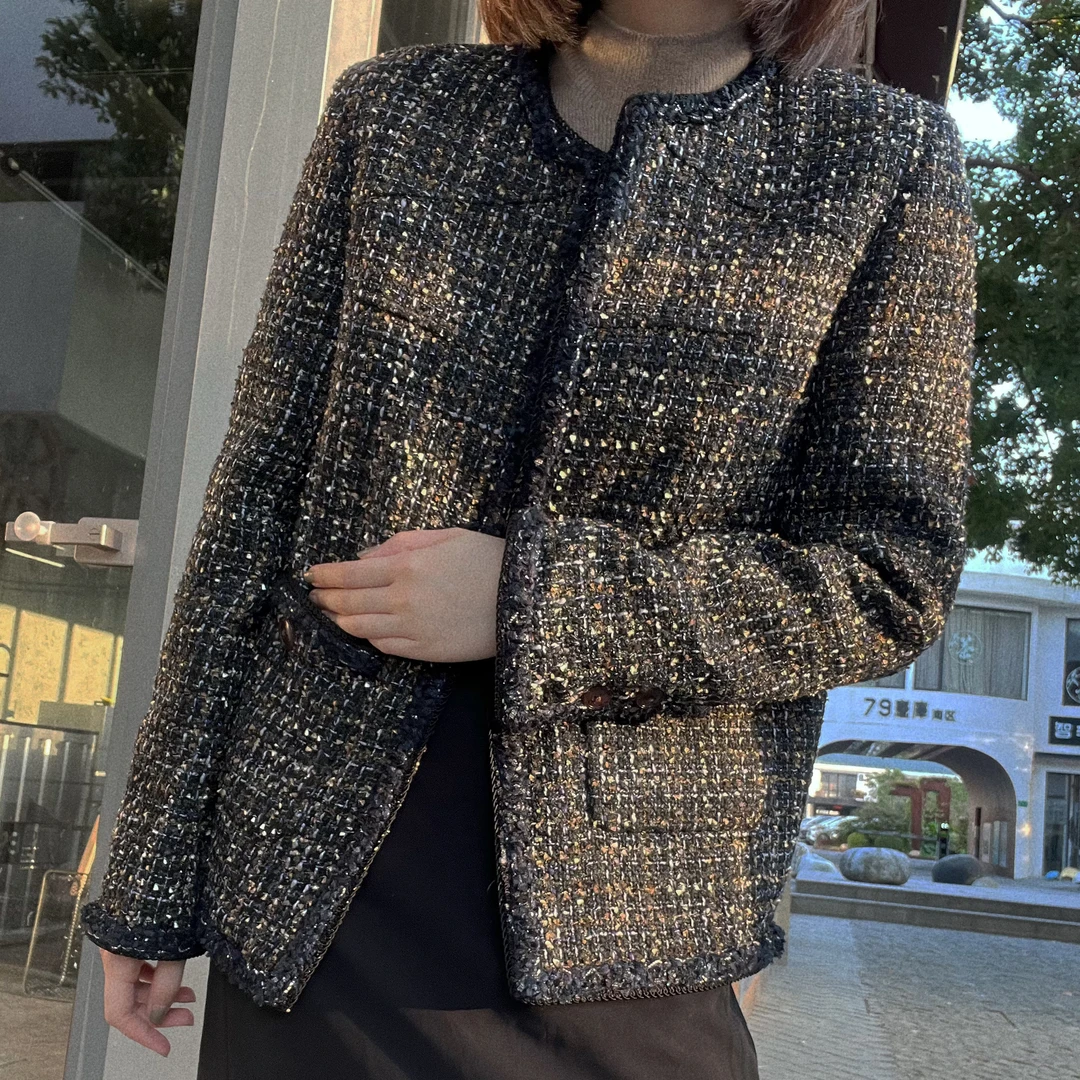 【竹外知时】N（品尾老客必入）我们都是精致女孩经典香款小香风外套