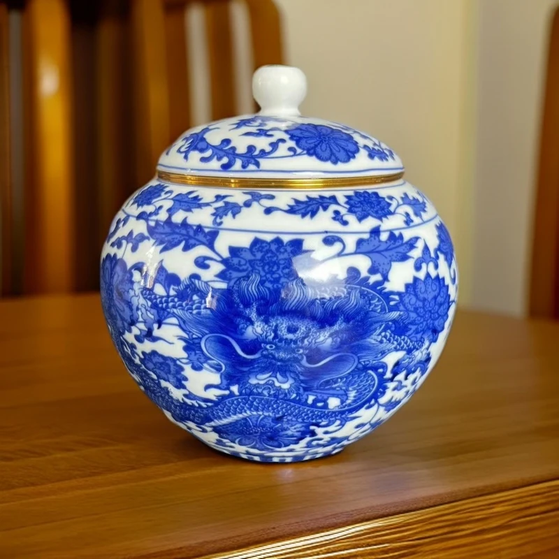 DP-A180青花龙纹茶叶罐