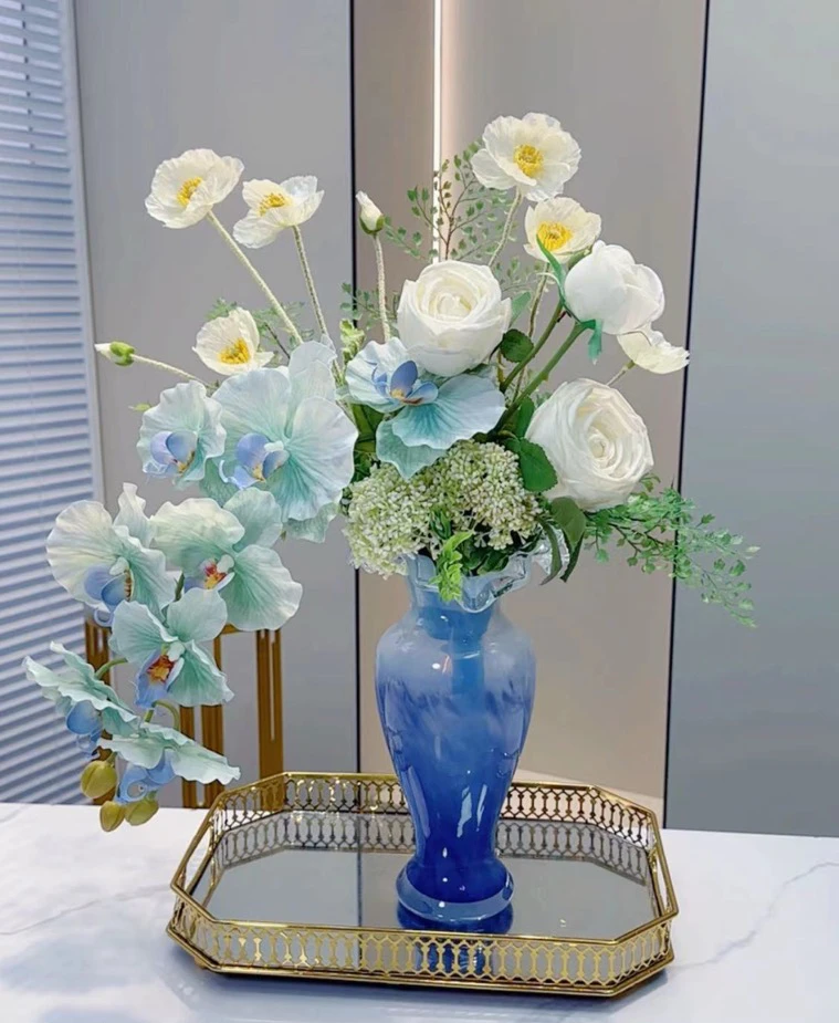 仿真花束欧式蝴蝶兰小丁果仿真花知夏花束家居摄影装饰摆件餐桌花