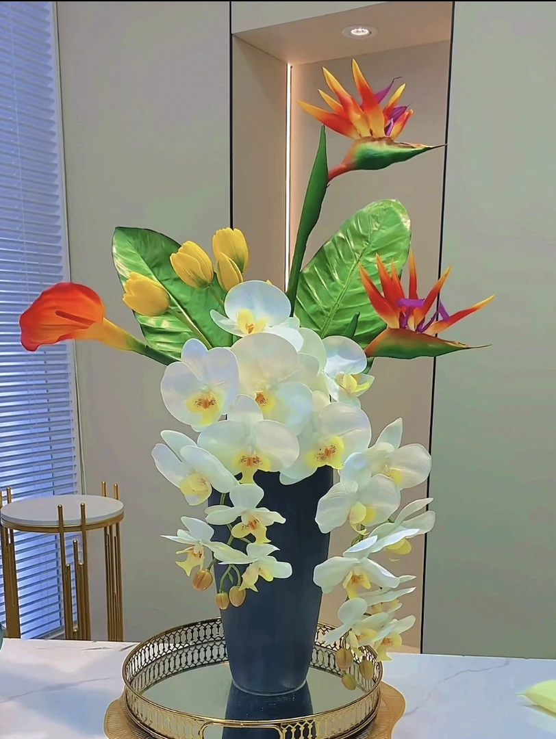 高品质仿真花束家居装饰摄影摆件餐桌花玄关摆件假花仿真花
