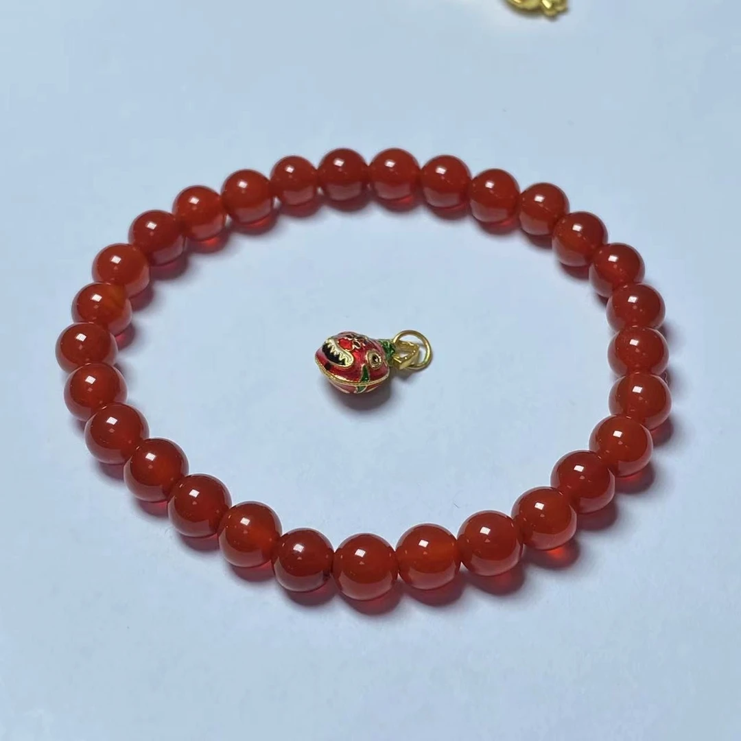 足金吞金兽妈妈玛 瑙手链时尚@@A290