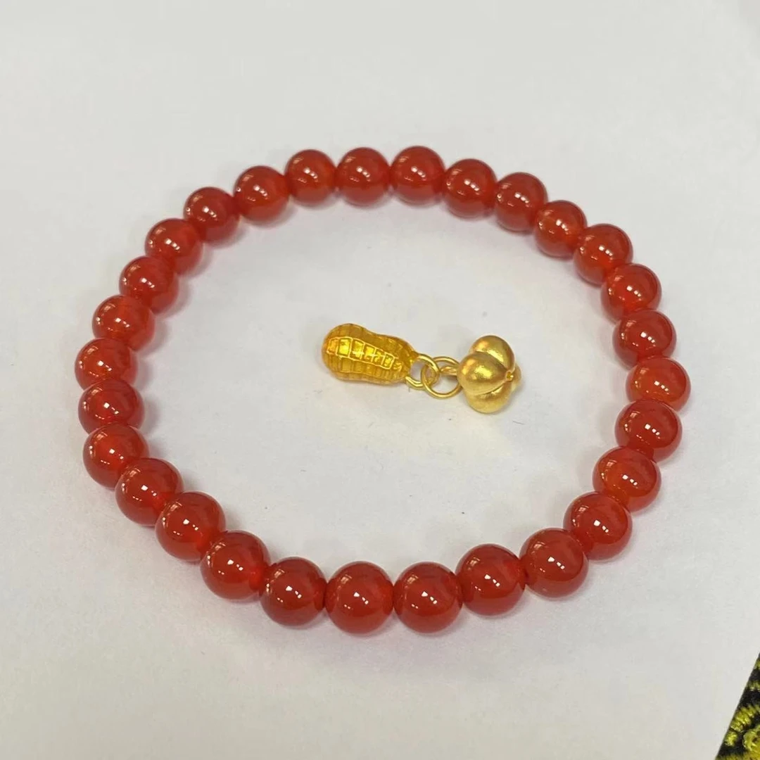 足金好事发生玛 瑙手链时尚@@A286