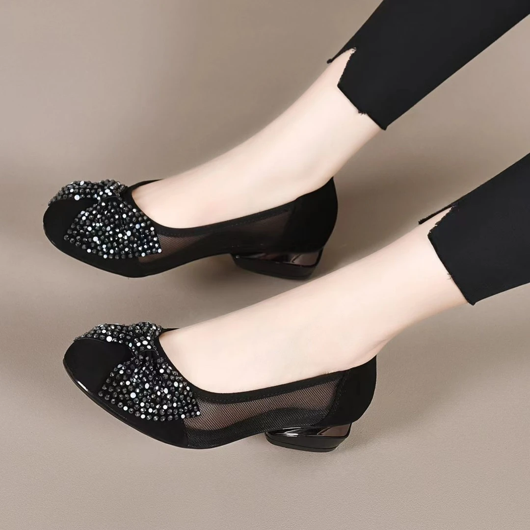 羊皮时尚真皮女鞋2024年春秋爆款圆头低跟舒适一脚蹬女单鞋百搭鞋