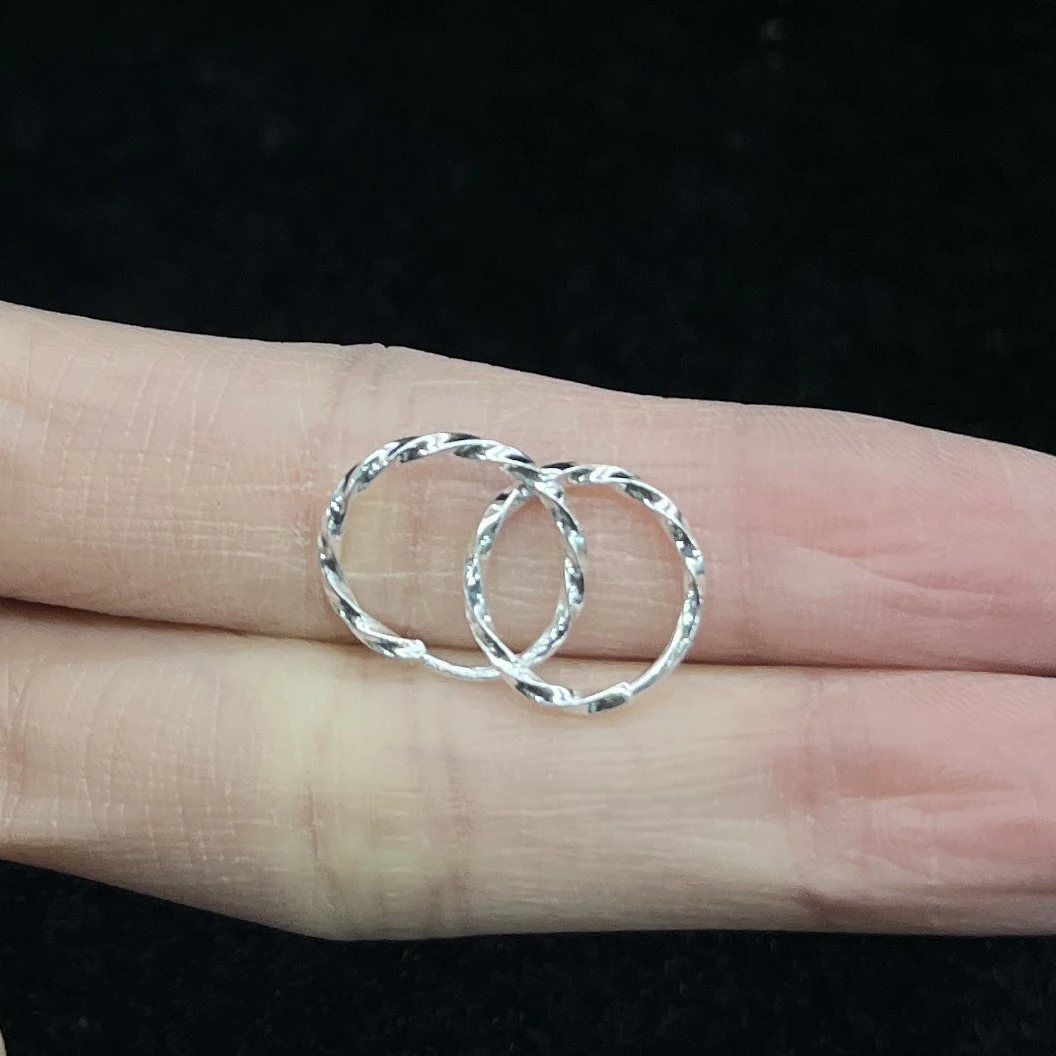 吊坠足银 【云找玉】足银旋风双圆环吊坠 多样性发1件 QY2084