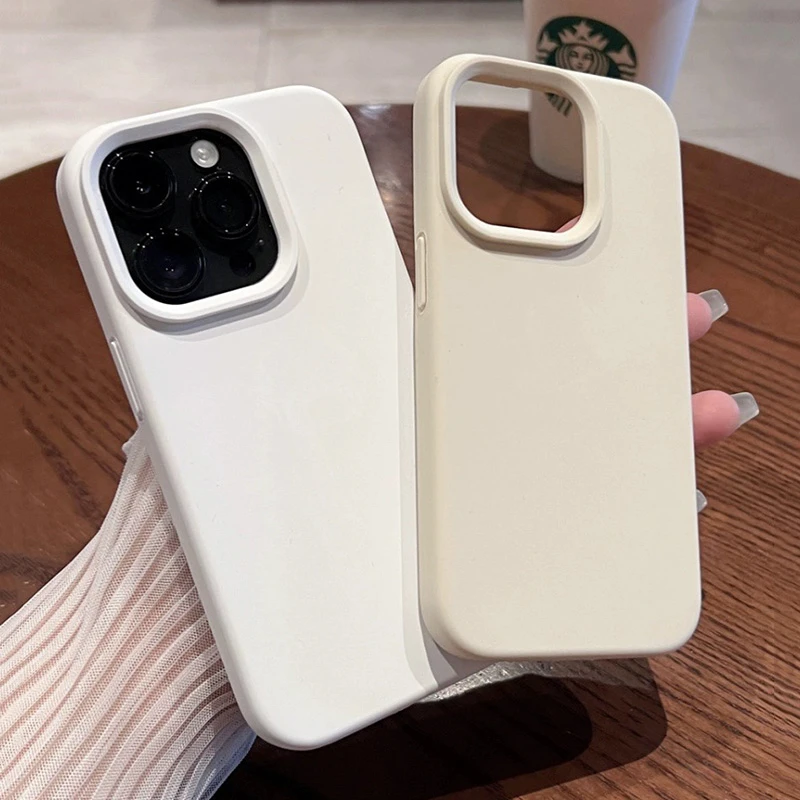 液态硅胶苹果16promax手机壳iPhone15纯色复古14pro简约保护套13