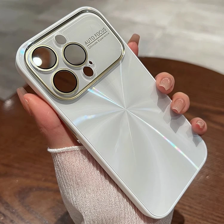 创意极光苹果15promax大视窗手机壳iPhone14镜头膜13防摔12保护壳