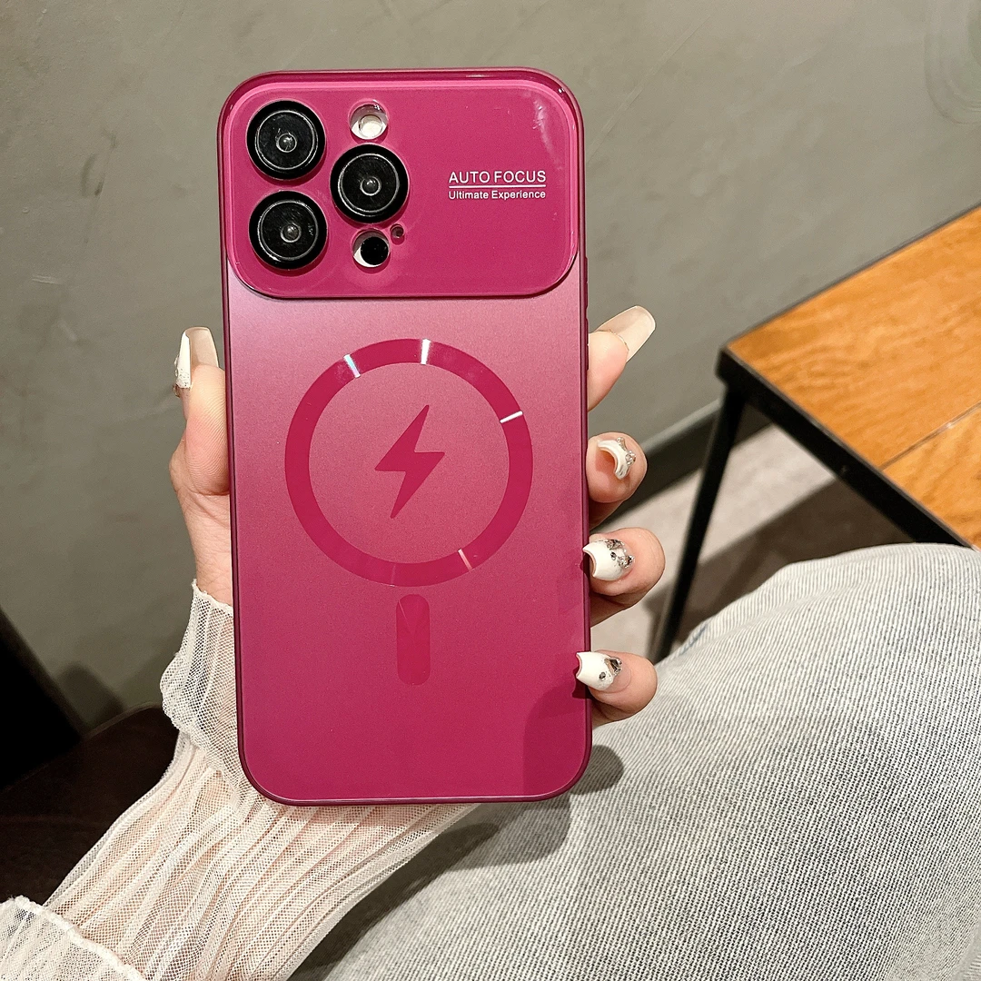 磁吸无线充电magsafe苹果15手机壳iphone14大视窗高级感13/12pro