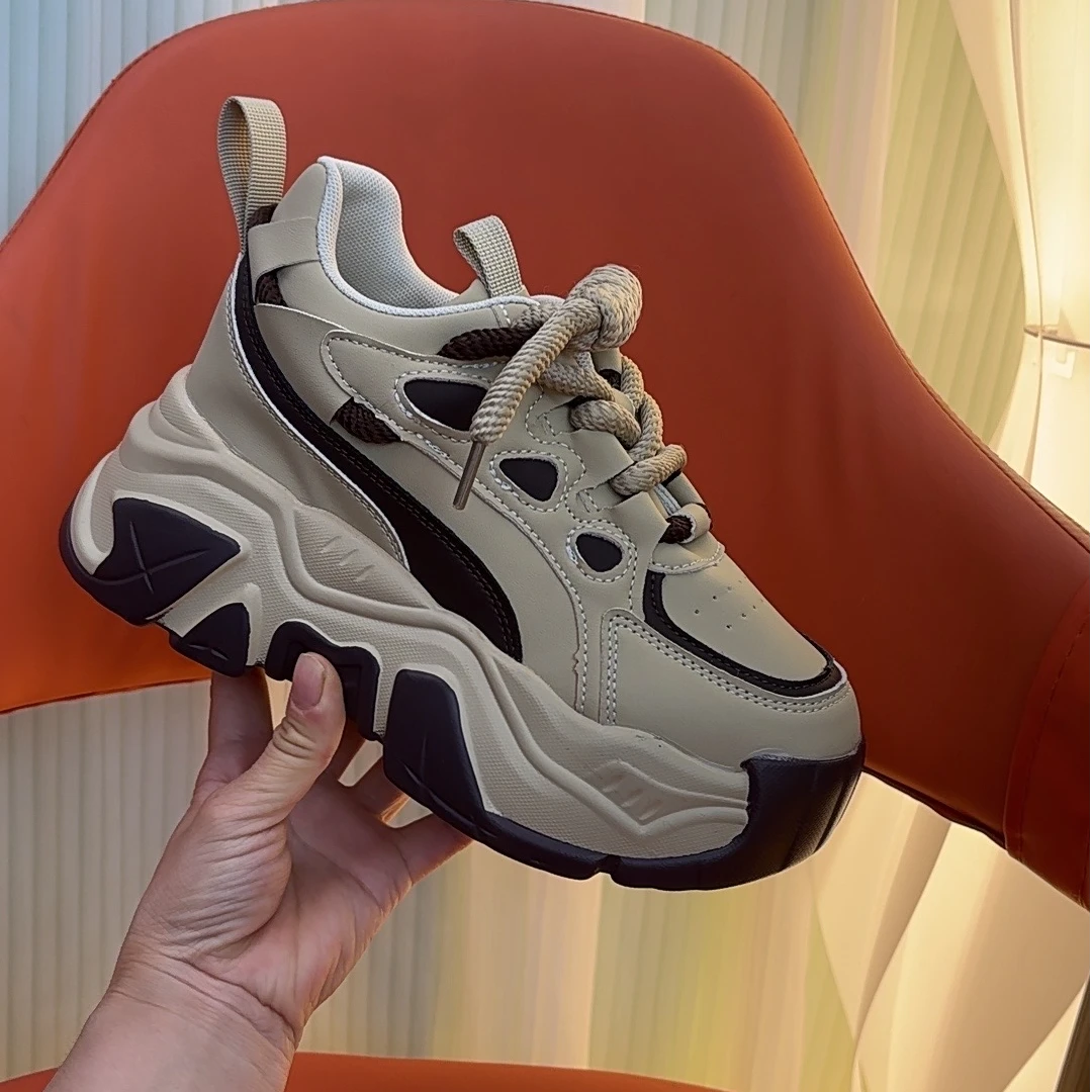 小个子女鞋增高8cm厚底老爹鞋 2025春季新款运动休闲鞋内增高女鞋