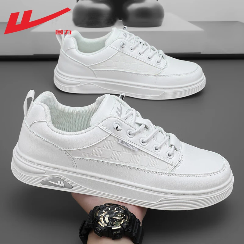 Warrior/回力男鞋2024新款一脚蹬秋季男士百搭小白鞋潮流休闲板鞋
