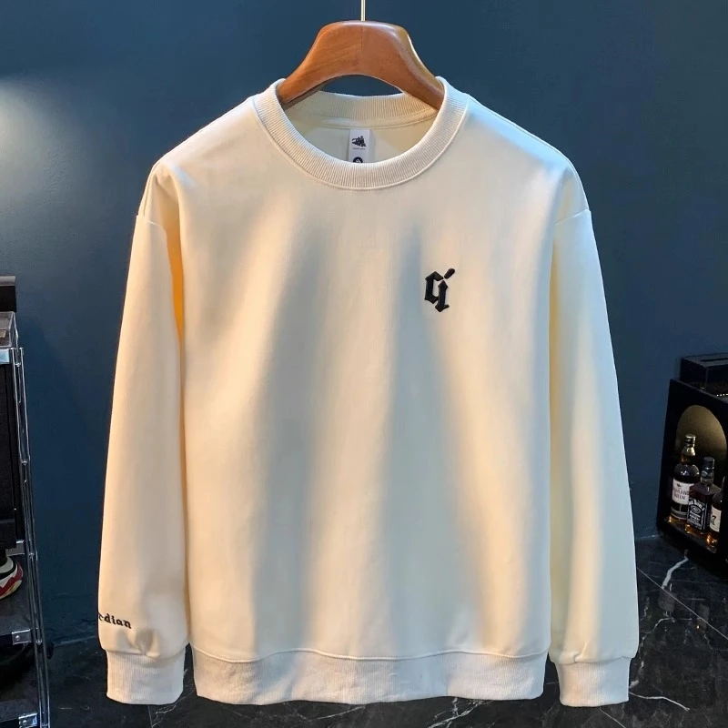 Cebrodz休闲卫衣男加加厚款春季圆领套头针织衫宽松绣花