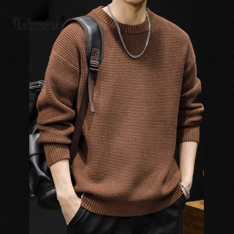 Cebrodz 美式复古毛衣男春季2025新款慵懒潮牌内搭宽松大码男士